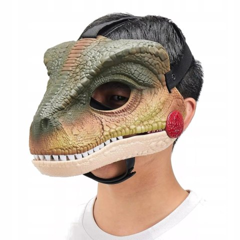 Maska Dinozaura T-Rex Z Dźwiękiem Ruchoma Paszcza 22cm