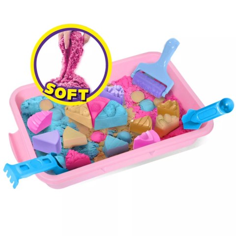 Piasek Kinetyczny 1,5kg Zestaw Cukiernia, Foremki, Babeczki, Walizka 3+