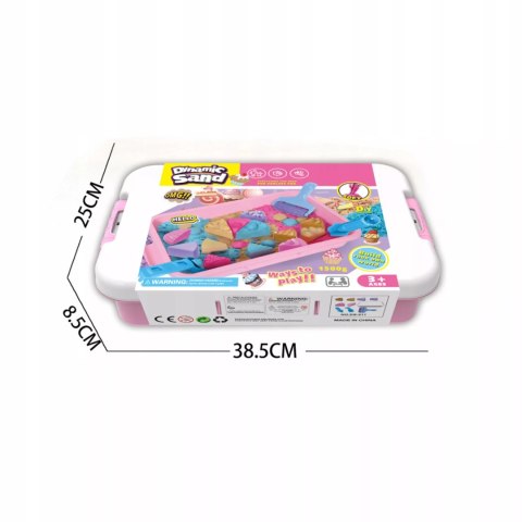 Piasek Kinetyczny 1,5kg Zestaw Cukiernia, Foremki, Babeczki, Walizka 3+