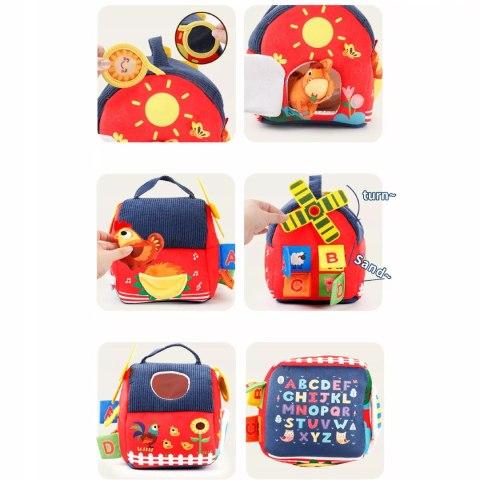 Zabawka Sensoryczna Montessori 7 w 1 Zestaw Farma, Domek, Wiatrak