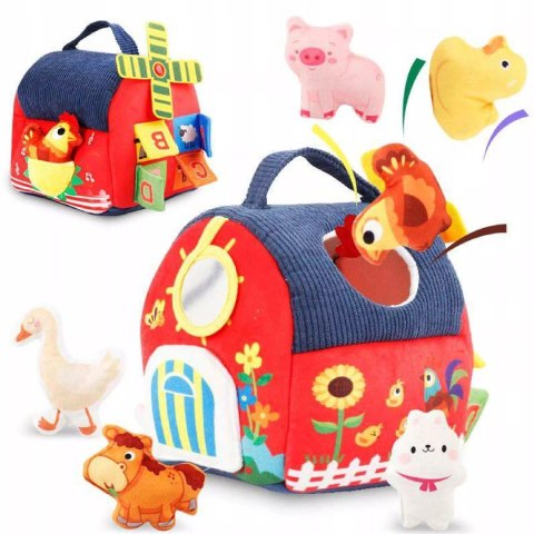 Zabawka Sensoryczna Montessori 7 w 1 Zestaw Farma, Domek, Wiatrak