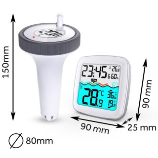 Bezprzewodowa Stacja Pogodowa BD-913 z Czujnikiem Basenu – Biała