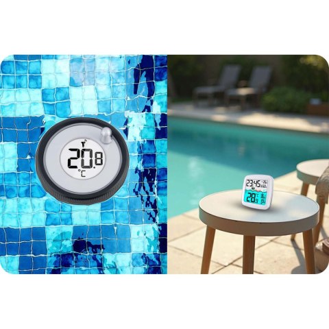 Bezprzewodowa Stacja Pogodowa BD-913 z Czujnikiem Basenu – Biała