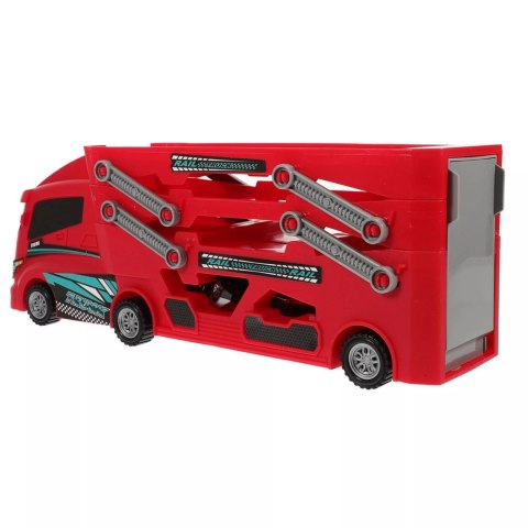 Transporter Straż Pożarna Laweta, Garaż, Rampa 6 Metalowych Autek 3+