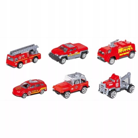 Transporter Straż Pożarna Laweta, Garaż, Rampa 6 Metalowych Autek 3+