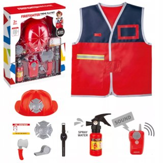 Zestaw Strażaka dla Dzieci – Kostium z Gaśnicą, Kask, Kamizelka