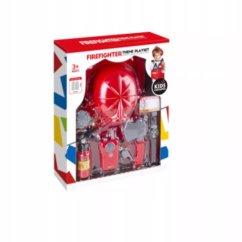 Zestaw Strażaka dla Dzieci – Kostium z Gaśnicą, Kask, Kamizelka