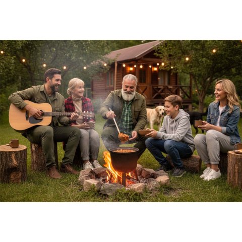 Kociołek Żeliwny 8L Garnek Myśliwski, Pieczonki Na Ognisko + Przepisy