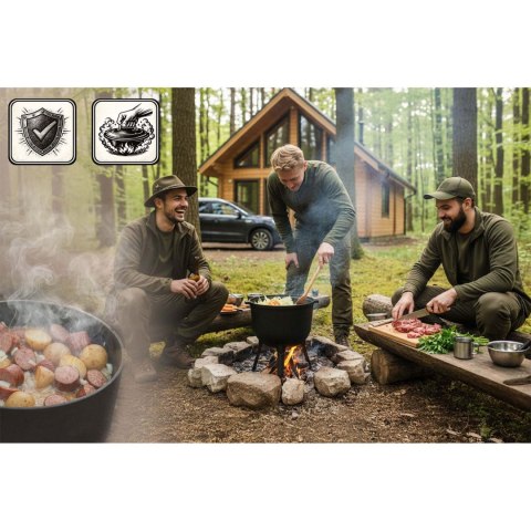 Kociołek Żeliwny 8L Garnek Myśliwski, Pieczonki Na Ognisko + Przepisy