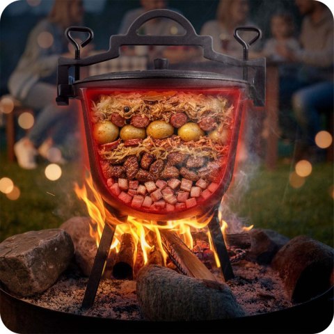 Kociołek Żeliwny 8L Garnek Myśliwski, Pieczonki Na Ognisko + Przepisy