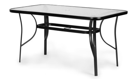 Duży Stół Ogrodowy 6-8 Osób 160x90 MultiGarden Szklany Hartowany Parasol