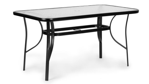 Duży Stół Ogrodowy 6-8 Osób 160x90 MultiGarden Szklany Hartowany Parasol