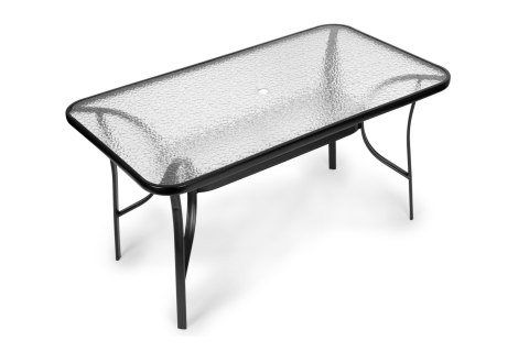 Duży Stół Ogrodowy 6-8 Osób 160x90 MultiGarden Szklany Hartowany Parasol