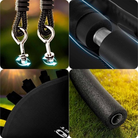 Huśtawka Bocianie Gniazdo 120 cm Neo-Sport Ogrodowa XXL 150 kg Czarna