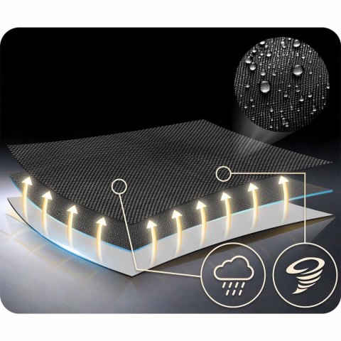 Huśtawka Bocianie Gniazdo 120 cm Neo-Sport Ogrodowa XXL 150 kg Czarna