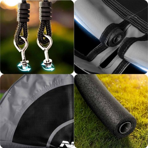 Huśtawka Bocianie Gniazdo 120 cm Neo-Sport Ogrodowa XXL 150 kg Szara