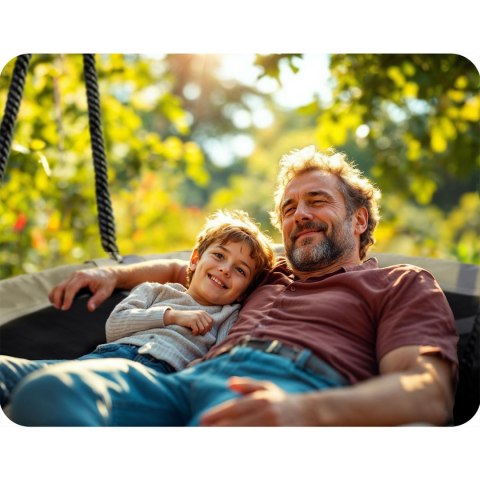 Huśtawka Bocianie Gniazdo 120 cm Neo-Sport Ogrodowa XXL 150 kg Szara