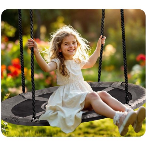 Huśtawka Bocianie Gniazdo 120 cm Neo-Sport Ogrodowa XXL 150 kg Szara