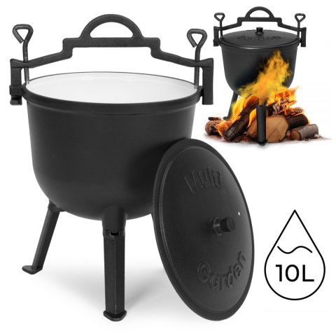 Kociołek żeliwny emaliowany 10L MultiGarden garnek na ognisko grill