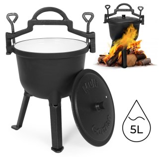 Kociołek żeliwny emaliowany 5L MultiGarden garnek na ognisko grill