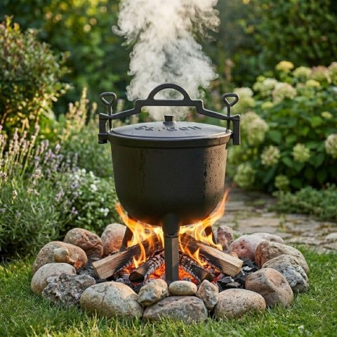 Kociołek żeliwny emaliowany 5L MultiGarden garnek na ognisko grill