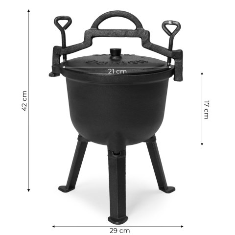 Kociołek żeliwny emaliowany 5L MultiGarden garnek na ognisko grill