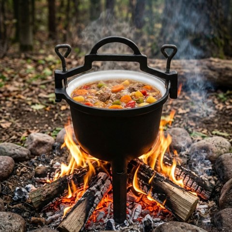 Kociołek żeliwny emaliowany 8L MultiGarden garnek na ognisko grill