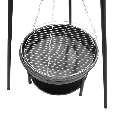 Grill Ogniskowy Trójnóg 50 cm Ruszt Wiszący Regulacja 2w1