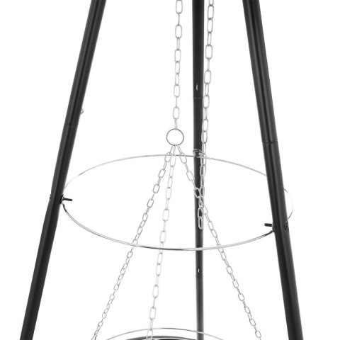 Grill Ogniskowy Trójnóg 50 cm Ruszt Wiszący Regulacja 2w1