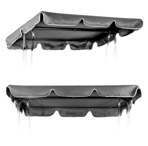 Daszek do Huśtawki Ogrodowej 200x120 cm Wodoodporny MultiGarden Szary