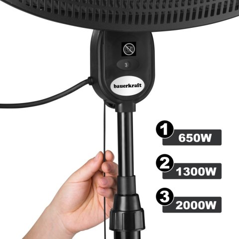 Ogrzewacz Tarasowy Elektryczny 2000W Bauerkraft Promiennik