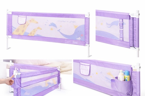 Barierka Do Łóżka 200cm ECOTOYS Regulowana Ochronna Zabezpieczająca