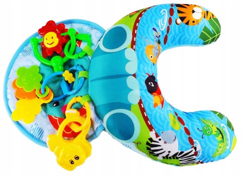 Poduszka Stabilizacyjna Wałek Grzechotki Słonik Niebieska – Huanger