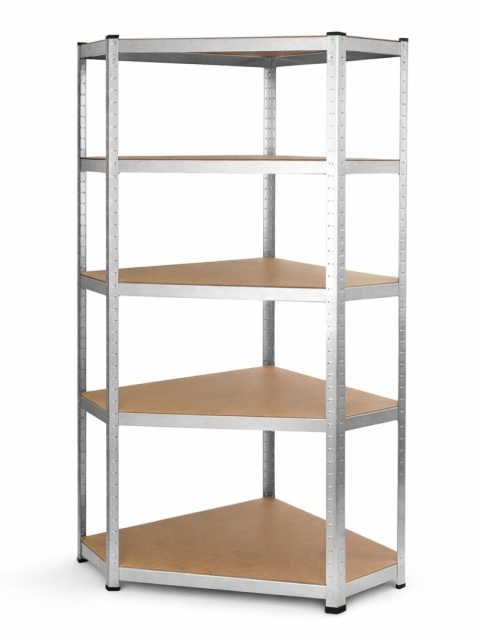 Regał Narożny Garażowy Warsztatowy180x90x40 875kg 5 Półek MDF