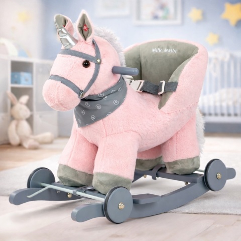 Konik na Biegunach Polly Interaktywny 12m+ z Kółkami i Pasami