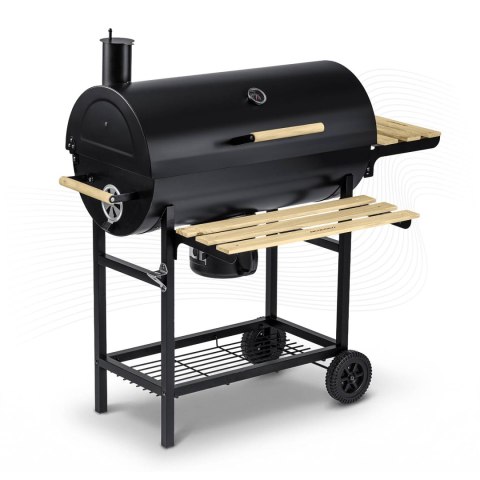 Grill Węglowy Beczkowy Berdsen XXL Komin Termometr Półki Popielnik