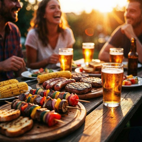 Grill Węglowy Beczkowy Berdsen XXL Komin Termometr Półki Popielnik
