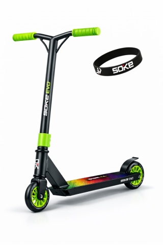 Hulajnoga Wyczynowa SOKE EVO ABEC-9 100 mm Stunt Zielona