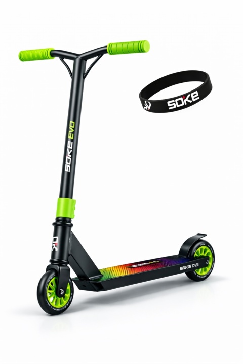 Hulajnoga Wyczynowa SOKE EVO ABEC-9 100 mm Stunt Zielona