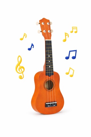 Ukulele Drewniane dla Dzieci ECOTOYS MF019E Gitara 4 Struny