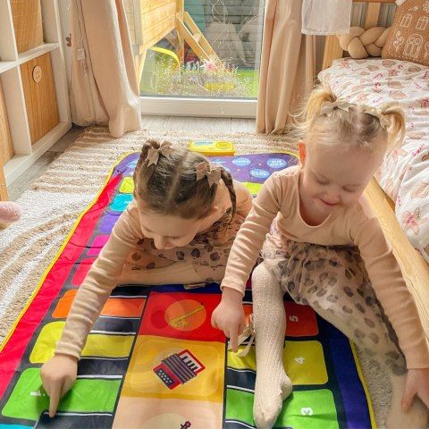 Mata Muzyczna Pianinko Woopie Interaktywna Dla Dzieci 10 Klawiszy