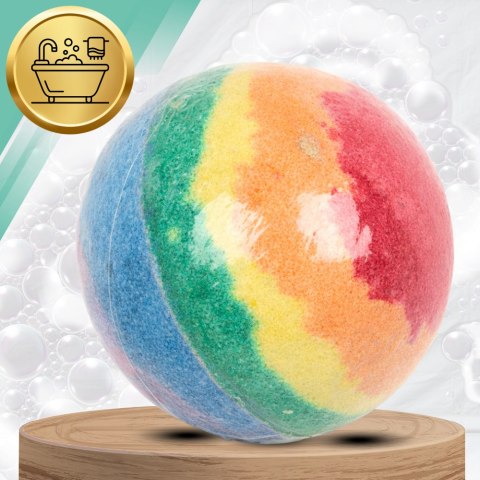 Kula do kąpieli Rainbow musująca 180g tęczowa lawenda dzieci
