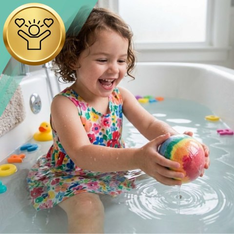 Kula do kąpieli Rainbow musująca 180g tęczowa lawenda dzieci