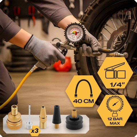 Zestaw Narzędzi Pneumatycznych 18w1 Humberg Do Kompresora Wąż Pistolety