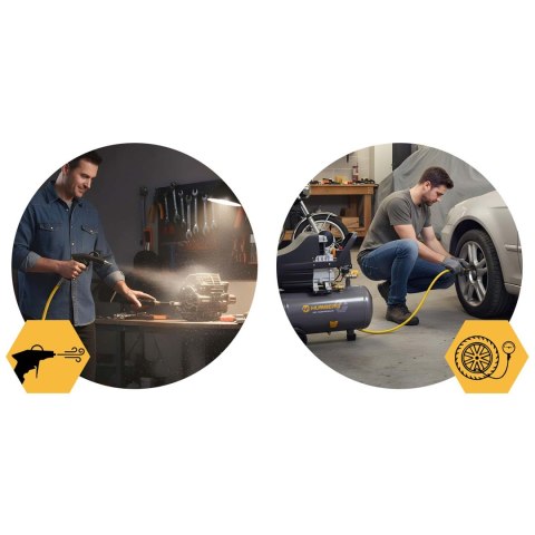 Zestaw Narzędzi Pneumatycznych 18w1 Humberg Do Kompresora Wąż Pistolety