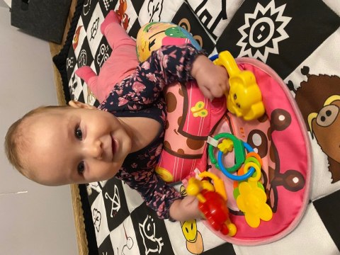 Wałek Poduszka Stabilizacyjna Grzechotki Żyrafa Różowa – Huanger