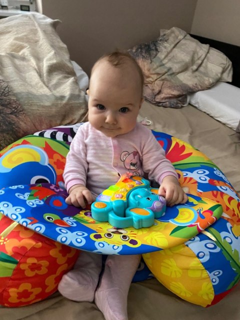 Poduszka wałek rogal do nauki siadania siedzisko stabilizacyjne 5w1