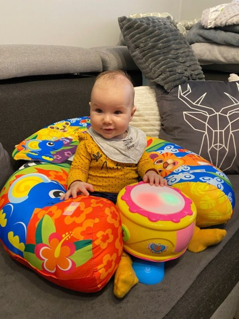 Poduszka wałek rogal do nauki siadania siedzisko stabilizacyjne 5w1