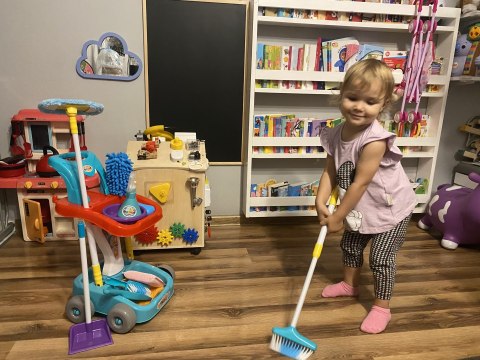 Zestaw Do Sprzątania Dla Dzieci Na Wózku Zestaw Do Sprzątania Dla Dzieci Na Wózku