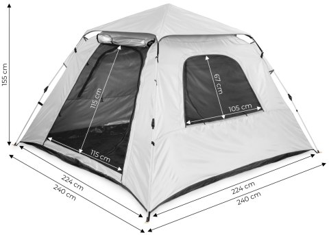Namiot turystyczny 4 osobowy wodoodporny 1500mm camping MultiGarden